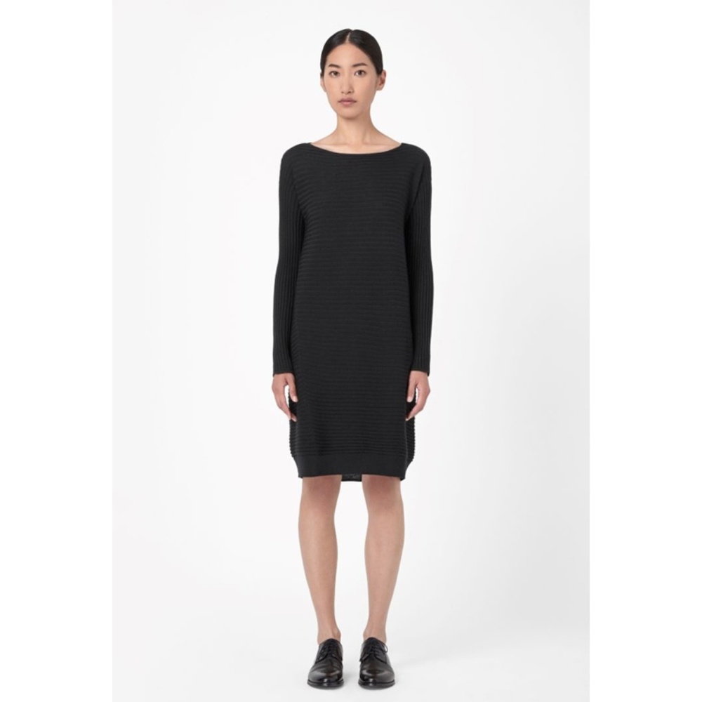 Cos Raised stripe wool dress